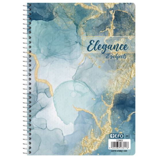 +Efo Τετράδιο Σπιράλ Α4 60 Φύλλων 2 Θεμάτων (Διάφορα Χρώματα)