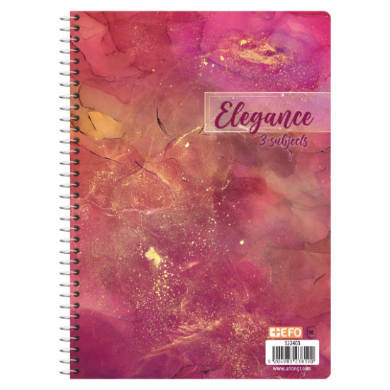 +Efo Τετράδιο Σπιράλ Α4 120 Φύλλων 4 Θεμάτων (Διάφορα Χρώματα)