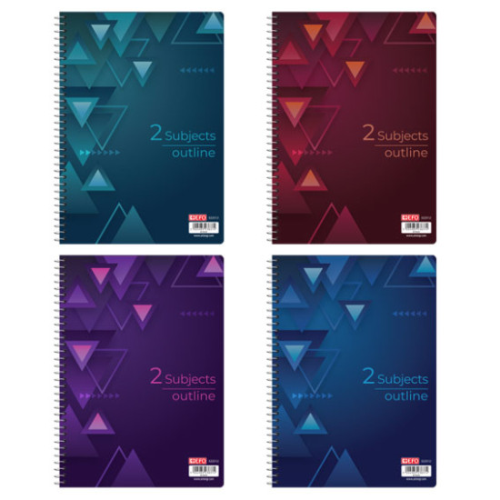 +Efo Τετράδιο Σπιράλ Α4 60 Φύλλων 2 Θεμάτων (Διάφορα Χρώματα)
