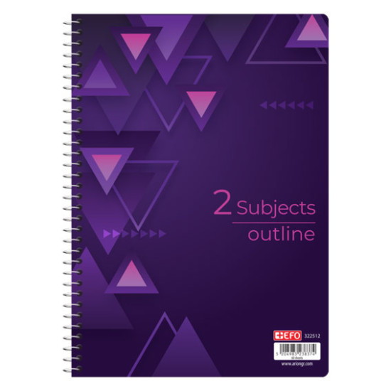 +Efo Τετράδιο Σπιράλ Α4 60 Φύλλων 2 Θεμάτων (Διάφορα Χρώματα)