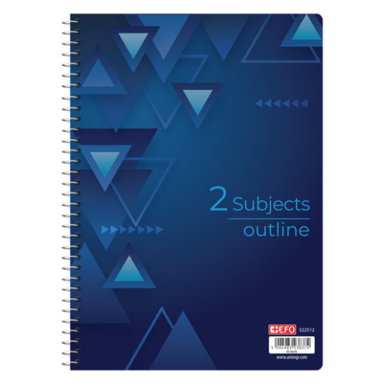 +Efo Τετράδιο Σπιράλ Α4 60 Φύλλων 2 Θεμάτων (Διάφορα Χρώματα)