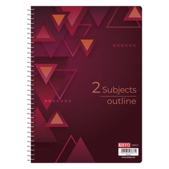 +Efo Τετράδιο Σπιράλ Α4 60 Φύλλων 2 Θεμάτων (Διάφορα Χρώματα)