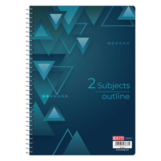 +Efo Τετράδιο Σπιράλ Α4 60 Φύλλων 2 Θεμάτων (Διάφορα Χρώματα)