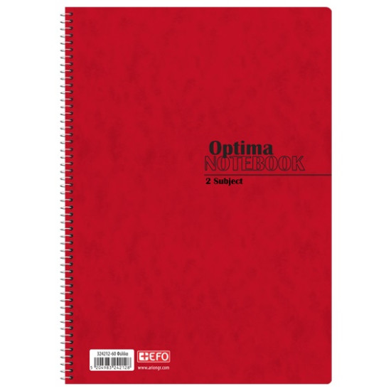 +Efo Τετράδιο Σπιράλ Α4 60 Φύλλων 2 Θεμάτων (Διάφορα Χρώματα)