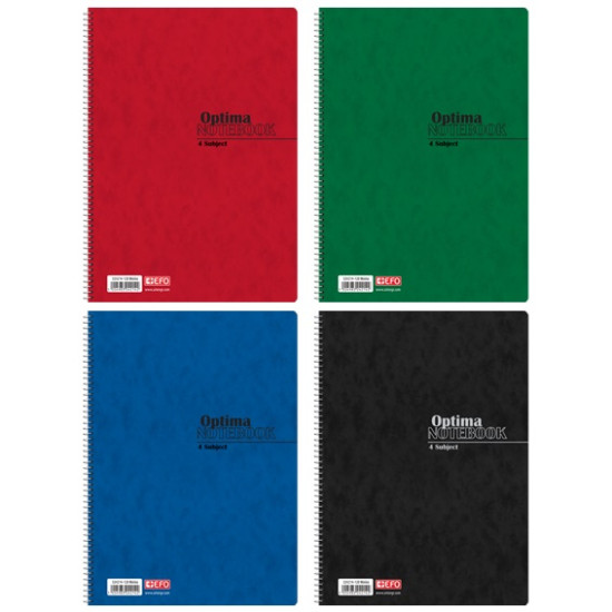 +Efo Τετράδιο Σπιράλ Α4 120 Φύλλων 4 Θεμάτων (Διάφορα Χρώματα)