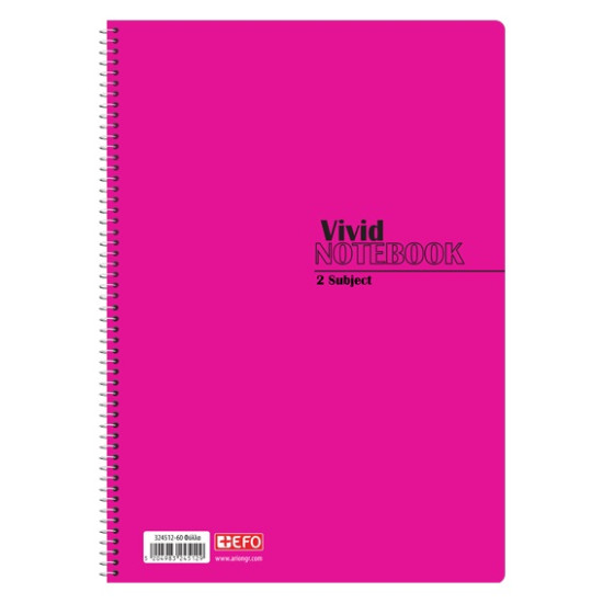 +Efo Τετράδιο Σπιράλ Α4 60 Φύλλων 2 Θεμάτων (Διάφορα Χρώματα)