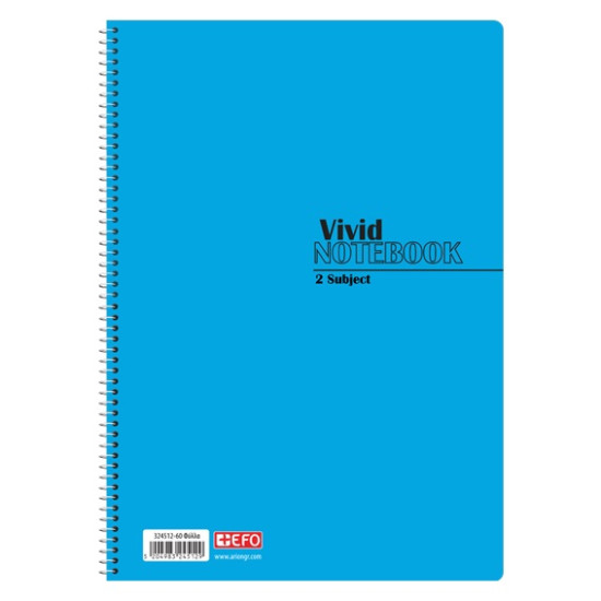 +Efo Τετράδιο Σπιράλ Α4 60 Φύλλων 2 Θεμάτων (Διάφορα Χρώματα)