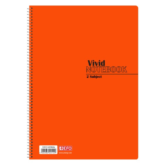 +Efo Τετράδιο Σπιράλ Α4 60 Φύλλων 2 Θεμάτων (Διάφορα Χρώματα)