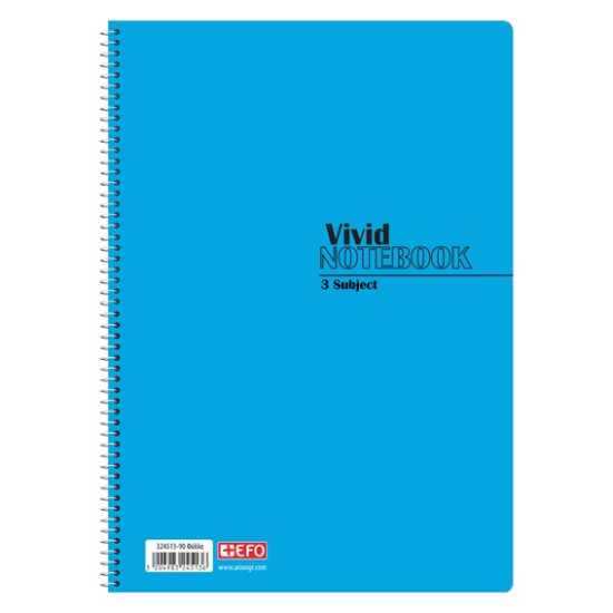 +Efo Τετράδιο Σπιράλ Α4 90 Φύλλων 3 Θεμάτων (Διάφορα Χρώματα)