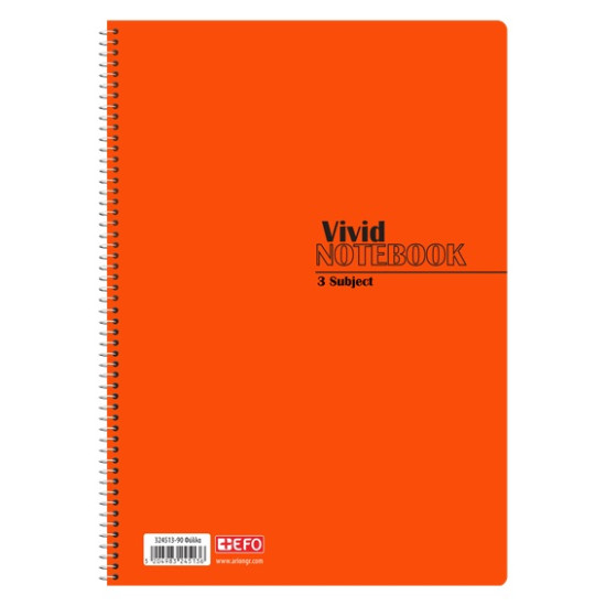 +Efo Τετράδιο Σπιράλ Α4 90 Φύλλων 3 Θεμάτων (Διάφορα Χρώματα)