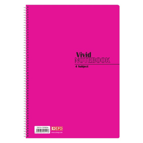 +Efo Τετράδιο Σπιράλ Α4 120 Φύλλων 4 Θεμάτων (Διάφορα Χρώματα) +Efo Τετράδιο Σπιράλ Α4 120 Φύλλων 4 Θεμάτων (Διάφορα Χρώματα)