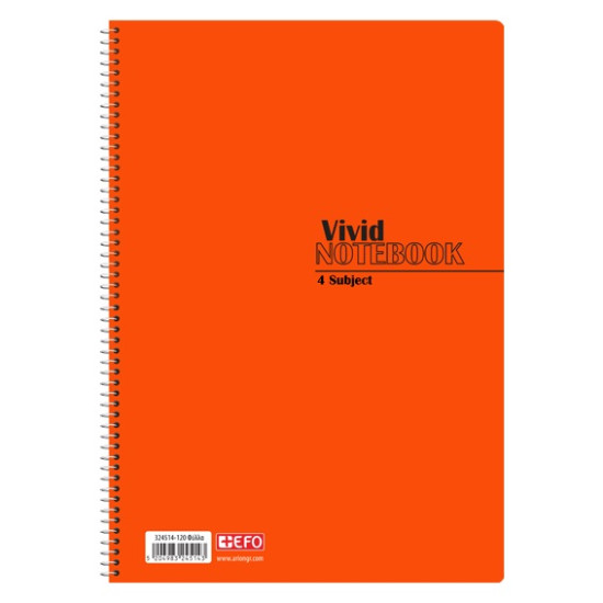 +Efo Τετράδιο Σπιράλ Α4 120 Φύλλων 4 Θεμάτων (Διάφορα Χρώματα) +Efo Τετράδιο Σπιράλ Α4 120 Φύλλων 4 Θεμάτων (Διάφορα Χρώματα)