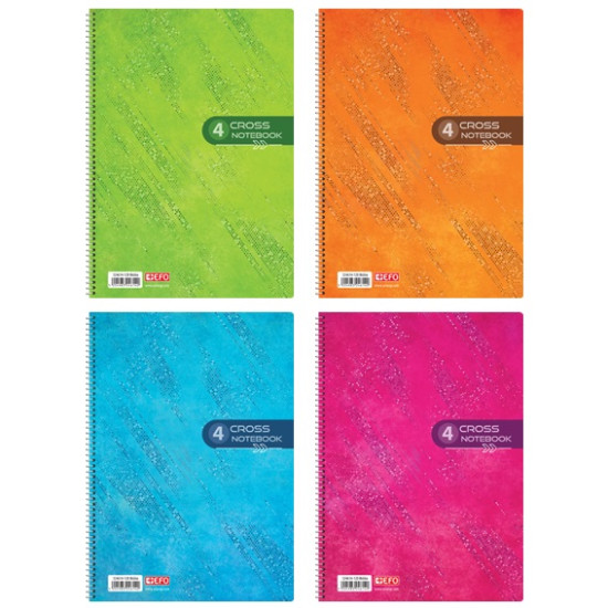+Efo Τετράδιο Σπιράλ Α4 120 Φύλλων 4 Θεμάτων (Διάφορα Χρώματα)