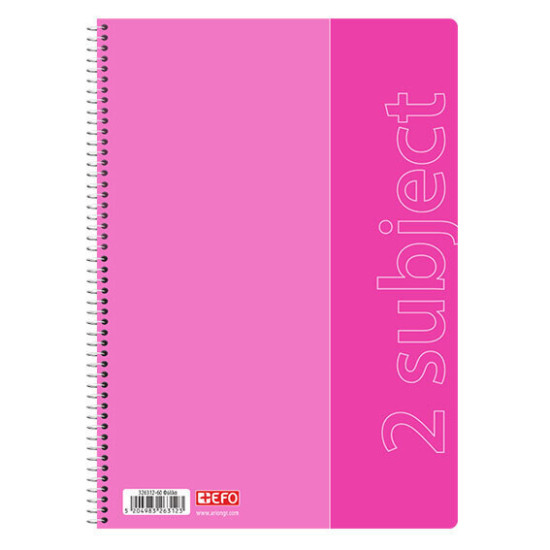 +Efo Τετράδιο Ριγέ Α4 2 Θεμάτων Θεμάτων Pastel [Διάφορα Χρώματα]