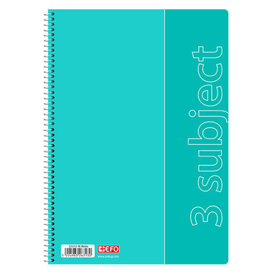 +Efo Τετράδιο Ριγέ Α4 3 Θεμάτων Θεμάτων Pastel [Διάφορα Χρώματα]