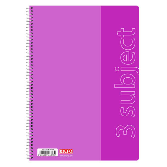 +Efo Τετράδιο Ριγέ Α4 3 Θεμάτων Θεμάτων Pastel [Διάφορα Χρώματα]