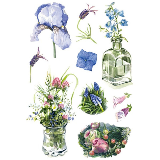 Herma αυτοκόλλητα  Watercolor Flowers 3 σελίδες