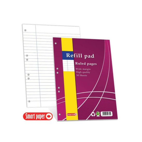 Smart Paper 50 Ανταλλακτικά Φύλλα Εκθέσεων B5 Ριγέ 17x25