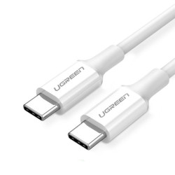 Ugreen Charging Cable 60W US264 TYPE-C/TYPE-C White 1m 3A