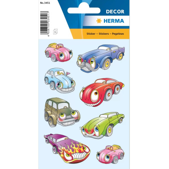 Herma αυτοκόλλητα  αυτοκίνητα 3 σελίδες