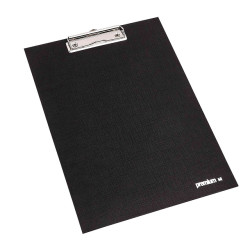 A&G Πινακίδα Μονή με Πιάστρα PVC για Χαρτί A4 Μαύρη