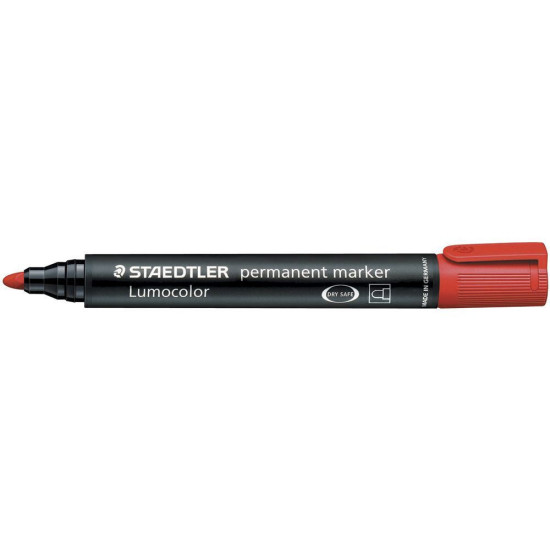 Staedtler Lumocolor Ανεξίτηλος Μαρκαδόρος Στρογγυλή Μύτη 2mm Κόκκινος