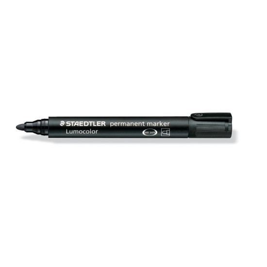 Staedtler Lumocolor Ανεξίτηλος Μαρκαδόρος Στρογγυλή Μύτη 2mm Μαύρος