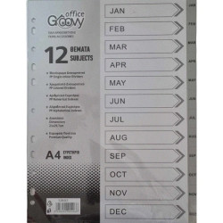 Διαχωριστικά Α4 Groovy Office Μήνες Διαχωριστικά Α4 Groovy Office Μήνες