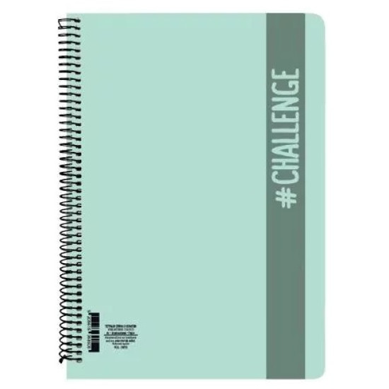 A&G Paper Σπιράλ Τετράδιο Ριγέ Β5 90 Φύλλων 3 Θεμάτων Challenge (Διάφορα Χρώματα) A&G Paper Σπιράλ Τετράδιο Ριγέ Β5 90 Φύλλων 3 Θεμάτων Challenge (Διάφορα Χρώματα)