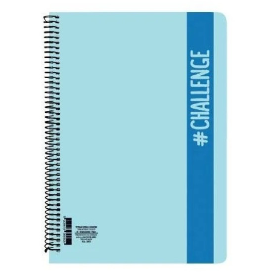 A&G Paper Σπιράλ Τετράδιο Ριγέ Β5 90 Φύλλων 3 Θεμάτων Challenge (Διάφορα Χρώματα) A&G Paper Σπιράλ Τετράδιο Ριγέ Β5 90 Φύλλων 3 Θεμάτων Challenge (Διάφορα Χρώματα)