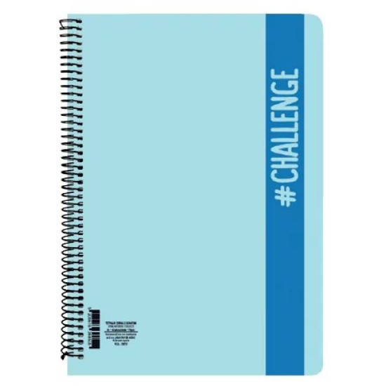 A&G Paper Σπιράλ Τετράδιο Ριγέ Β5 120 Φύλλων 4 Θεμάτων Challenge (Διάφορα Χρώματα) A&G Paper Σπιράλ Τετράδιο Ριγέ Β5 120 Φύλλων 4 Θεμάτων Challenge (Διάφορα Χρώματα)