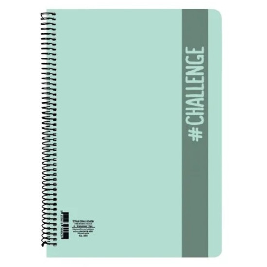 A&G Paper Σπιράλ Τετράδιο Ριγέ Β5 120 Φύλλων 4 Θεμάτων Challenge (Διάφορα Χρώματα) A&G Paper Σπιράλ Τετράδιο Ριγέ Β5 120 Φύλλων 4 Θεμάτων Challenge (Διάφορα Χρώματα)