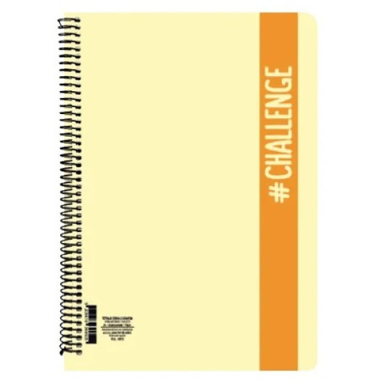 A&G Paper Σπιράλ Τετράδιο Ριγέ Β5 120 Φύλλων 4 Θεμάτων Challenge (Διάφορα Χρώματα) A&G Paper Σπιράλ Τετράδιο Ριγέ Β5 120 Φύλλων 4 Θεμάτων Challenge (Διάφορα Χρώματα)