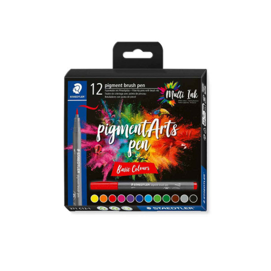 Staedtler Μαρκαδόροι Σχεδίου Πολύχρωμοι Basic Colours 12τμχ
