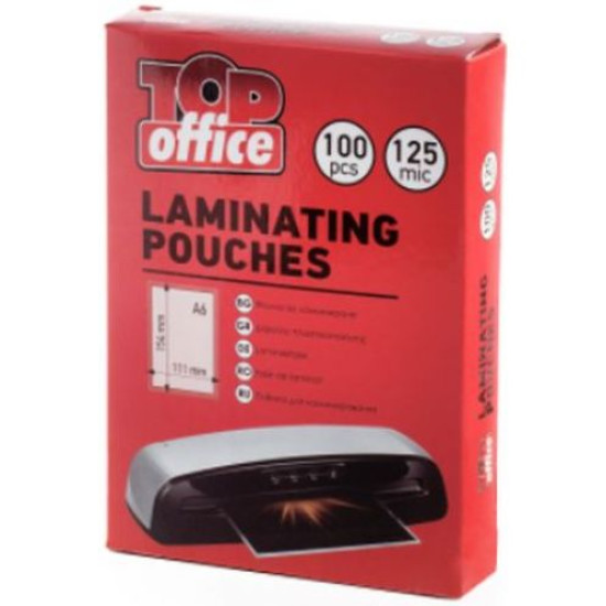 Top Office  Φύλλα Πλαστικοποίησης 111x154mm 125 Micron 100 τμχ