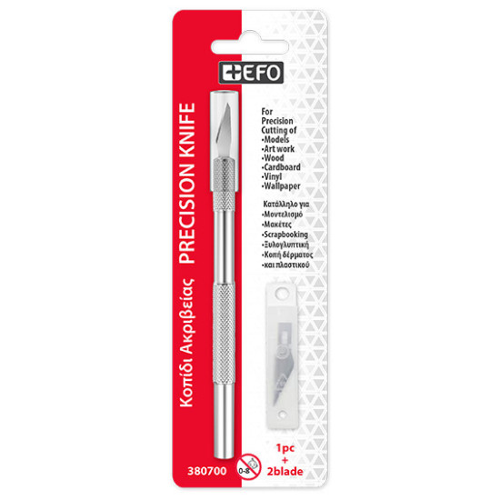 +Efo Κοπίδι Φαλτσέτα με Μεταλλικό Σώμα και Πλάτος Λάμας 18mm