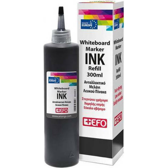 +Efo Ανταλλακτικό Μελάνι για Μαρκαδόρο σε Μαύρο χρώμα 300ml