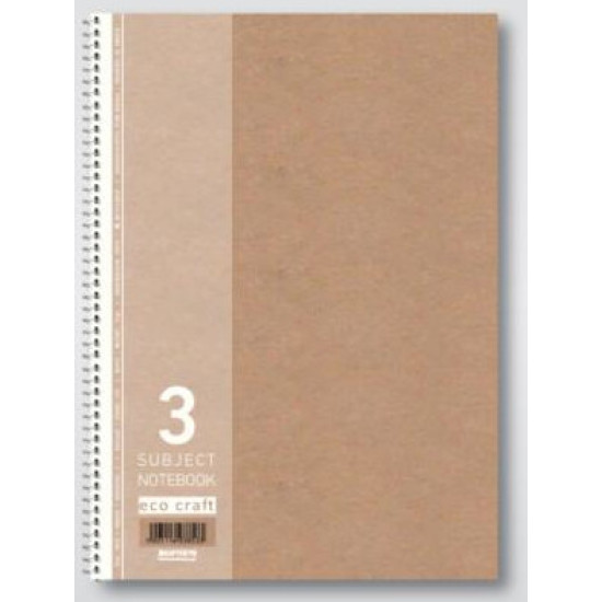 Χαρτοσύν Eco Craft Σπιράλ Τετράδιο Ριγέ Β5 90 Φύλλων 3 Θεμάτων (Διάφορα Χρώματα)