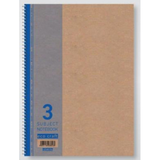 Χαρτοσύν Eco Craft Σπιράλ Τετράδιο Ριγέ Β5 90 Φύλλων 3 Θεμάτων (Διάφορα Χρώματα)