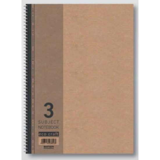 Χαρτοσύν Eco Craft Σπιράλ Τετράδιο Ριγέ Β5 90 Φύλλων 3 Θεμάτων (Διάφορα Χρώματα)