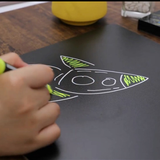 +Efo C-730 Μαρκαδόρος Υγρής Κιμωλίας Κίτρινος [387302]