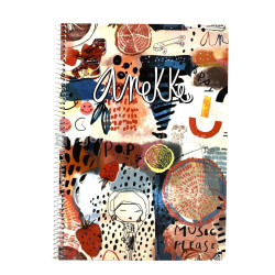 ANEKKE τετράδιο σπιράλ A4 21x29,7cm 2 θεμάτων 80φ