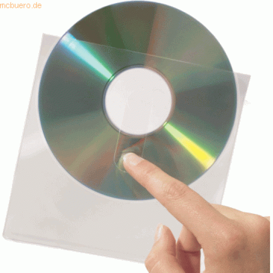 Αυτοκόλλητη διάφανη θήκη CD 1τμχ
