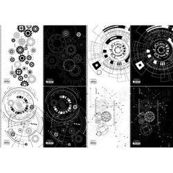 A&G Paper Σπιράλ Τετράδιο Ριγέ Α4 3 Θεμάτων Gears (Διάφορα Χρώματα)