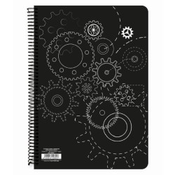 A&G Paper Σπιράλ Τετράδιο Ριγέ Α4 4 Θεμάτων Gears (Διάφορα Χρώματα)