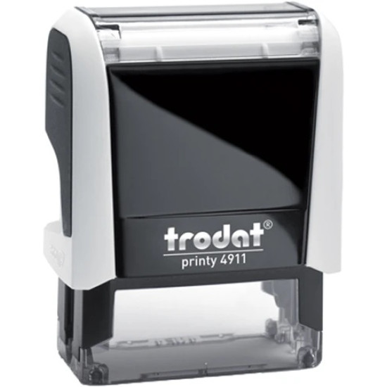 Trodat Printy 4911 Αυτόματη Σφραγίδα με Λευκό Σώμα Μαύρο Ταμπόν 38x14mm