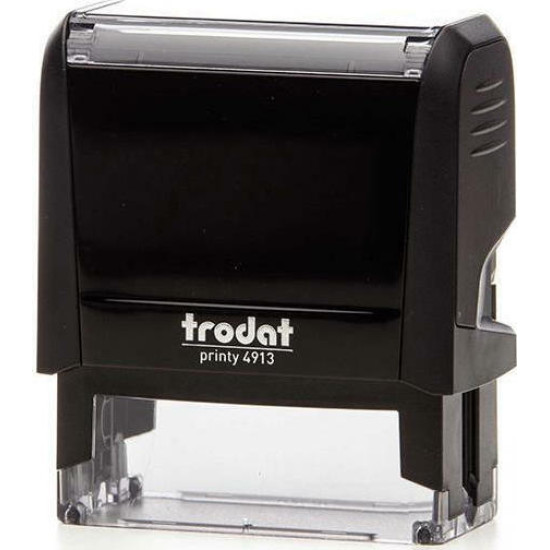Trodat Printy 4913 Αυτόματη Σφραγίδα με Μαύρο Σώμα Μαύρο Ταμπόν 58x22mm