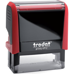 Trodat Printy 4912 Αυτόματη Σφραγίδα με Κόκκινο Σώμα Μαύρο Ταμπόν 47x18mm