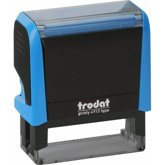 Trodat Printy 4913 Αυτόματη Σφραγίδα με Μπλε Σώμα Μπλε Ταμπόν 58x22mm
