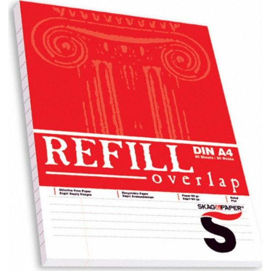 Skag&Paper 80 Ανταλλακτικά Φύλλα A4  Ριγέ